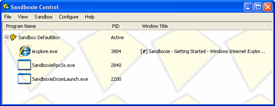 Figure 2: Sandboxie